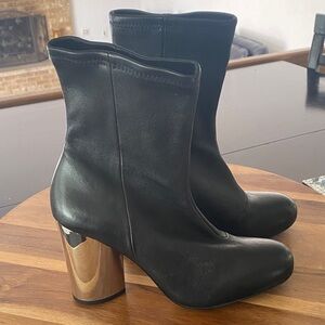 🆕 Opening Ceremony Soft Leather Chrome Heel Booties sz 39